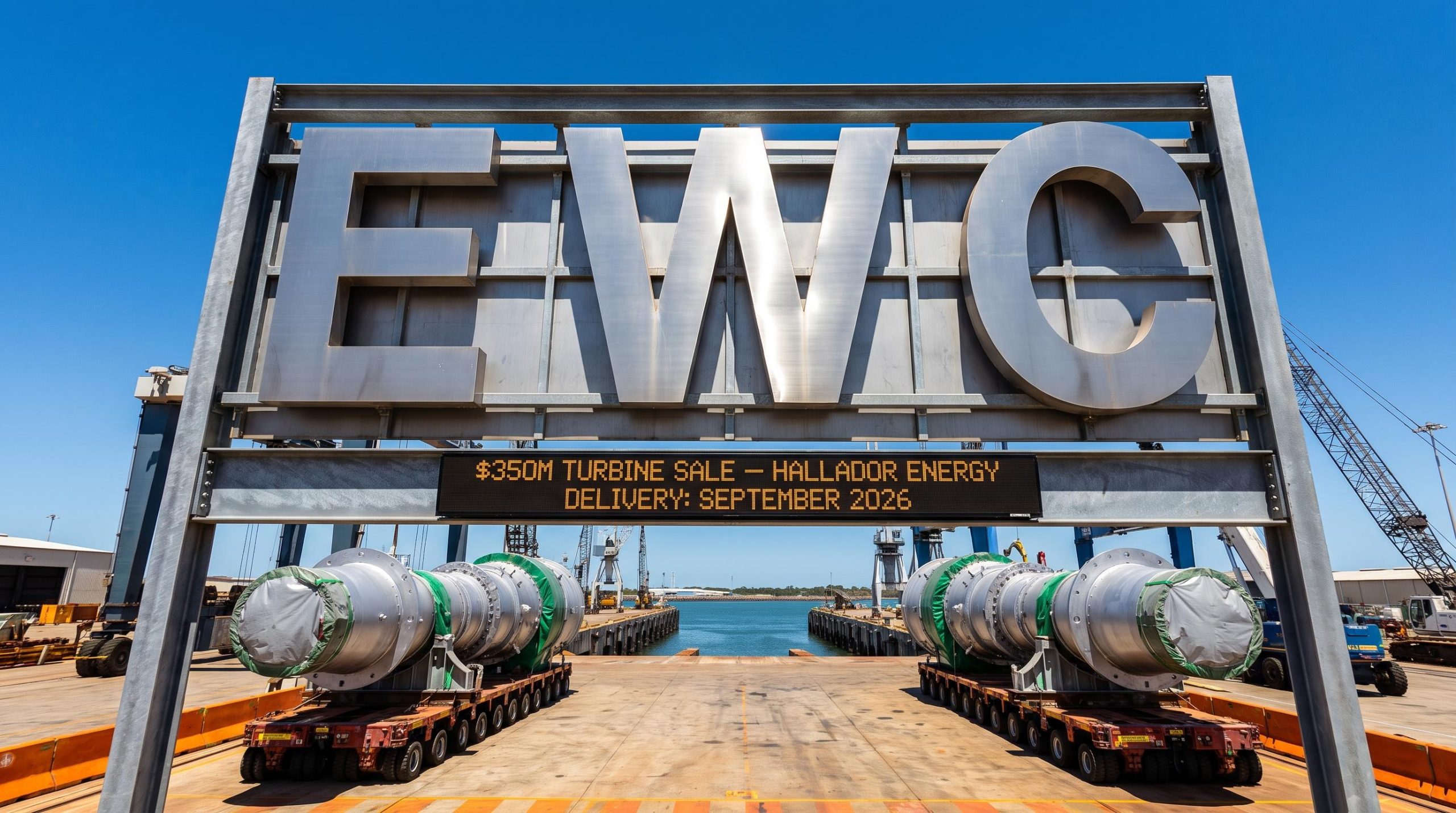EWC sign with turbines
