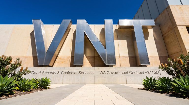 Large VNT letters on wall