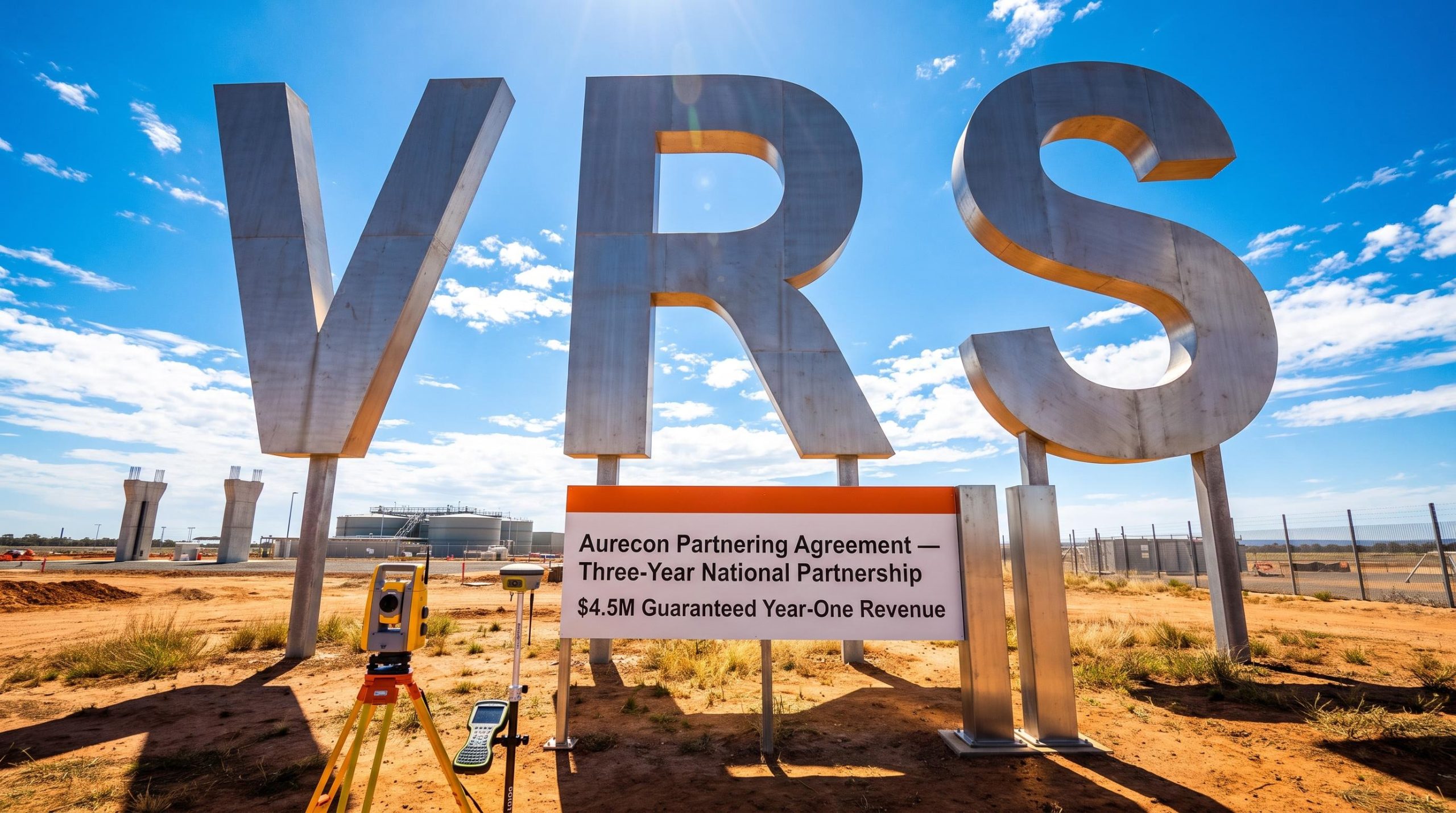 Large VRS letters outdoors