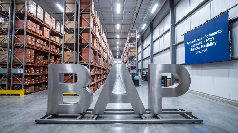 Large BAP letters in warehouse