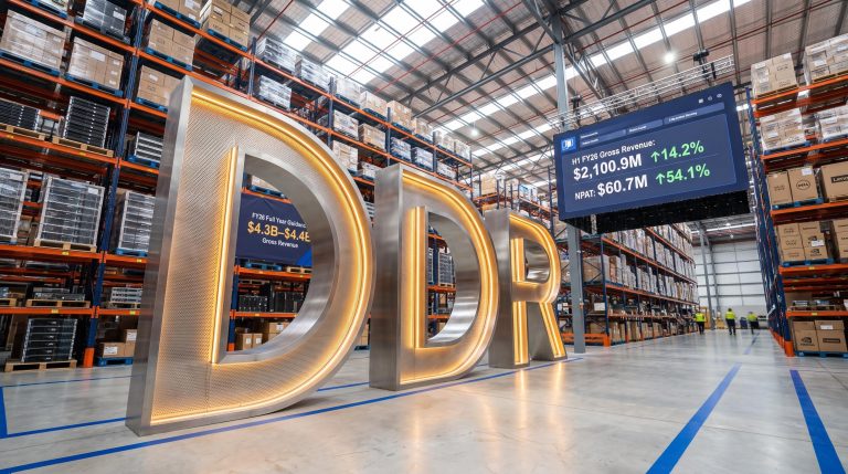 Large DDR letters in warehouse