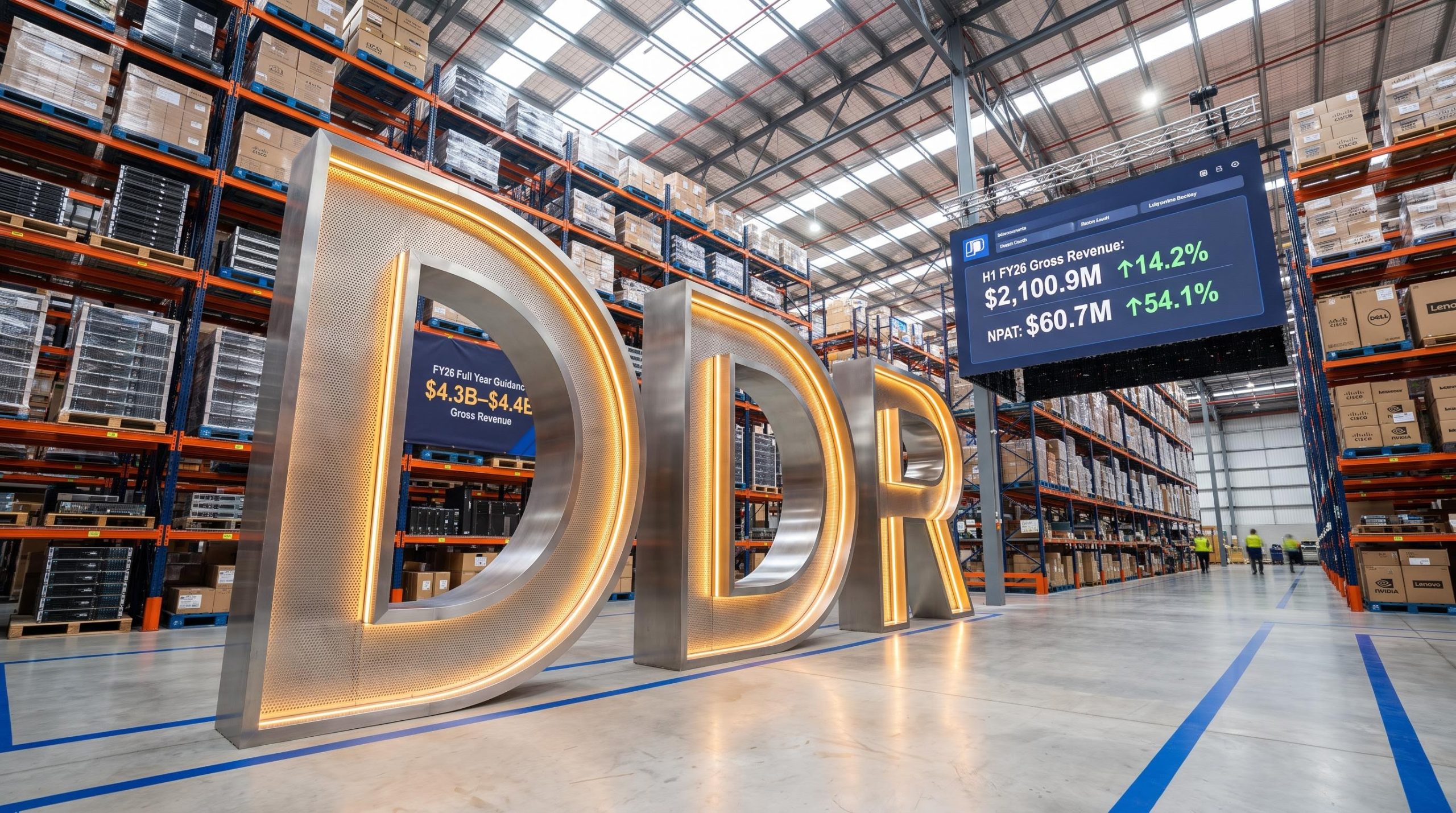 Large DDR letters in warehouse
