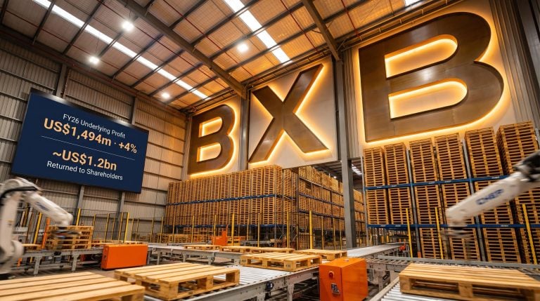 Pallets and financial sign