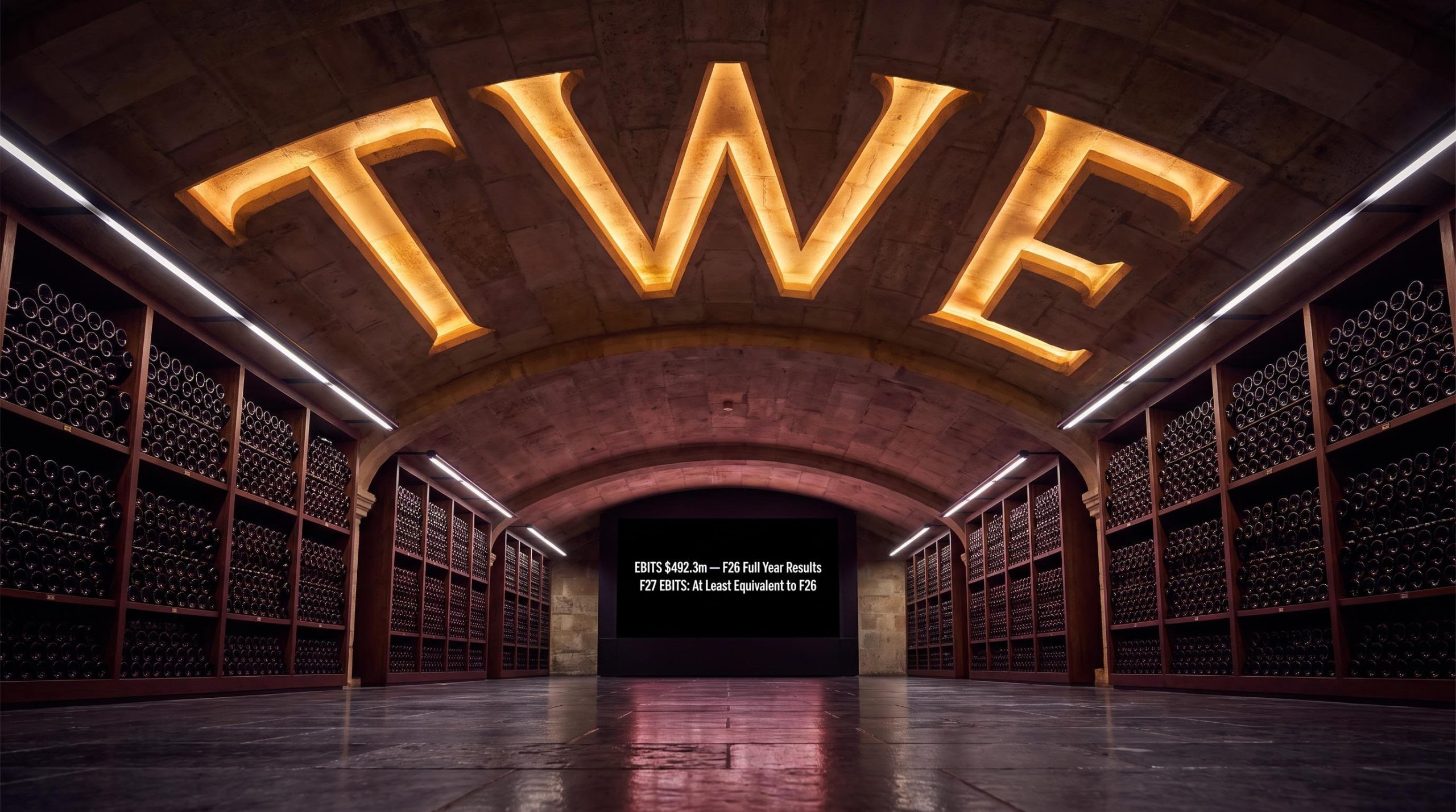 TWE cellar with bottles