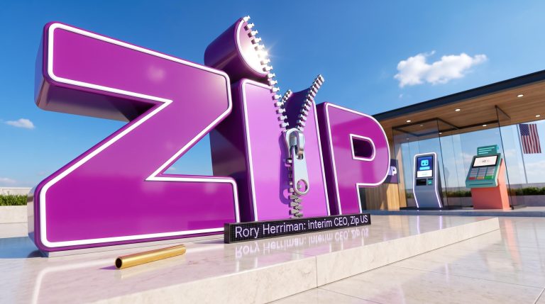 Purple ZIP sculpture with zipper