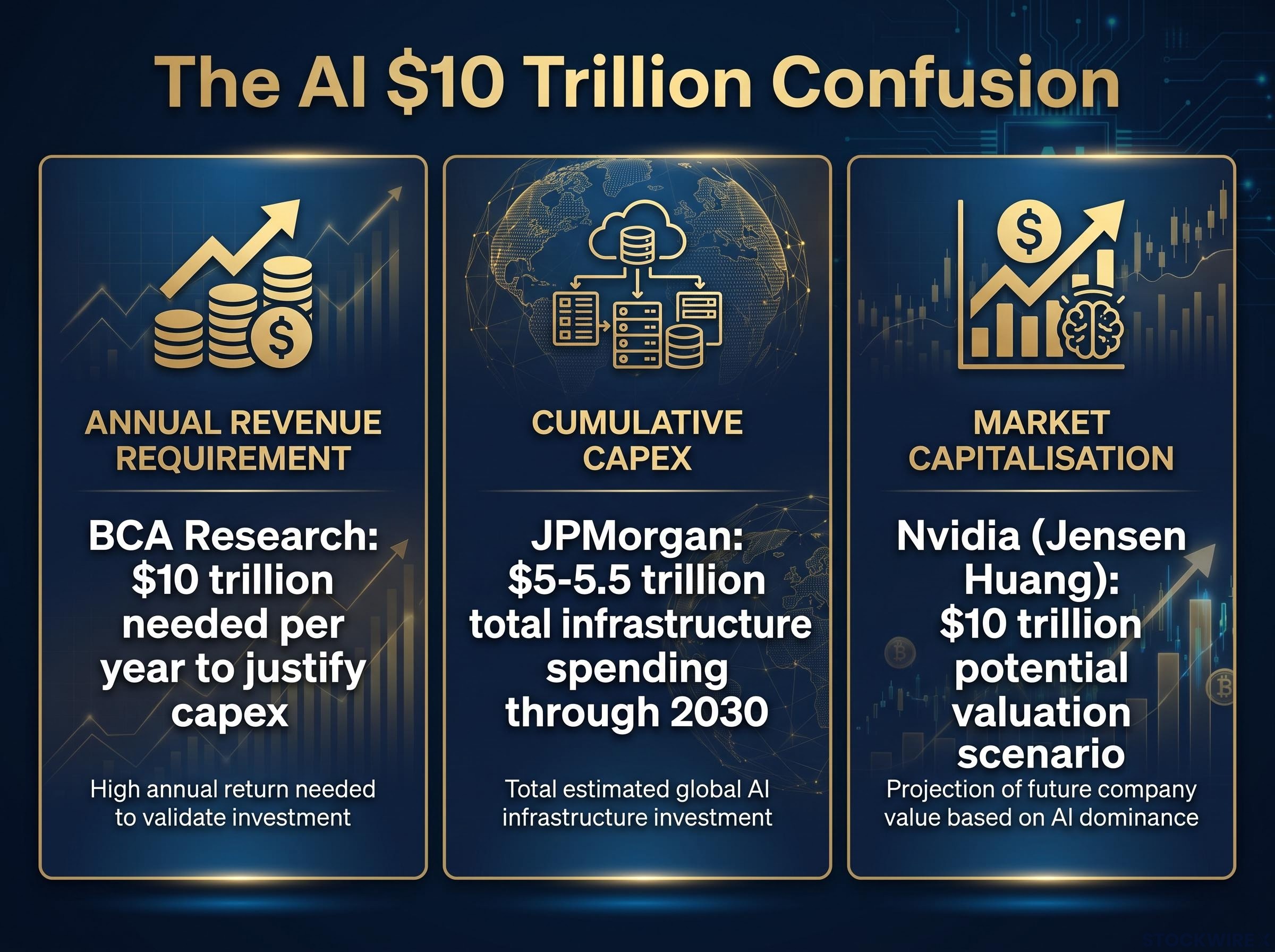 The Three Interpretations of the $10 Trillion AI Benchmark