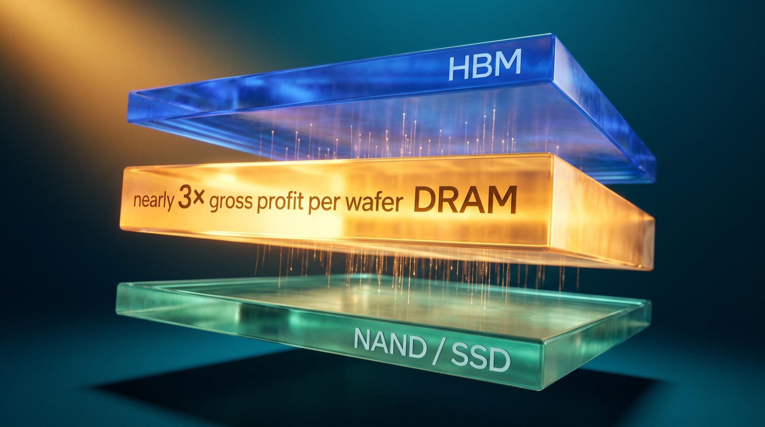 Bernstein's AI memory stack analysis: DRAM dominates HBM with nearly 3× gross profit per wafer in AI infrastructure