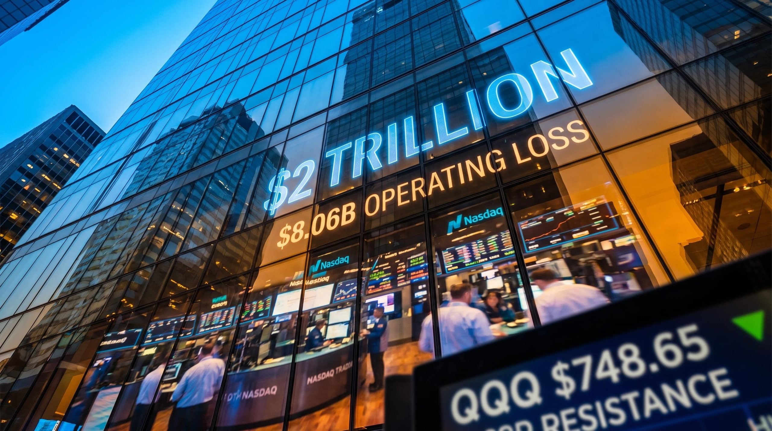 QQQ near all-time high as Anthropic's $2 trillion IPO valuation meets $8 billion operating loss — AI stock bubble analysis