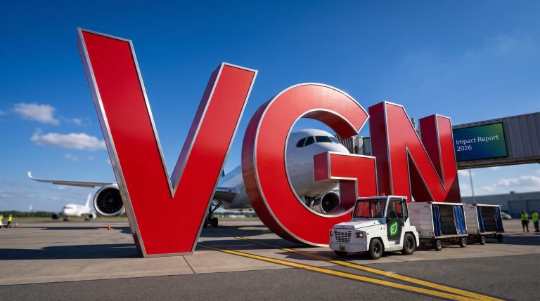 plane with big VGN letters