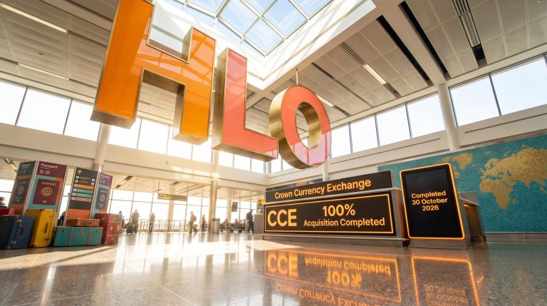 Modern airport interior signage