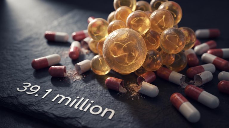 Hyper-real bacterial cells rupturing antibiotic capsules with '39.1 million' AMR deaths etched in frame — ASX biotech stocks