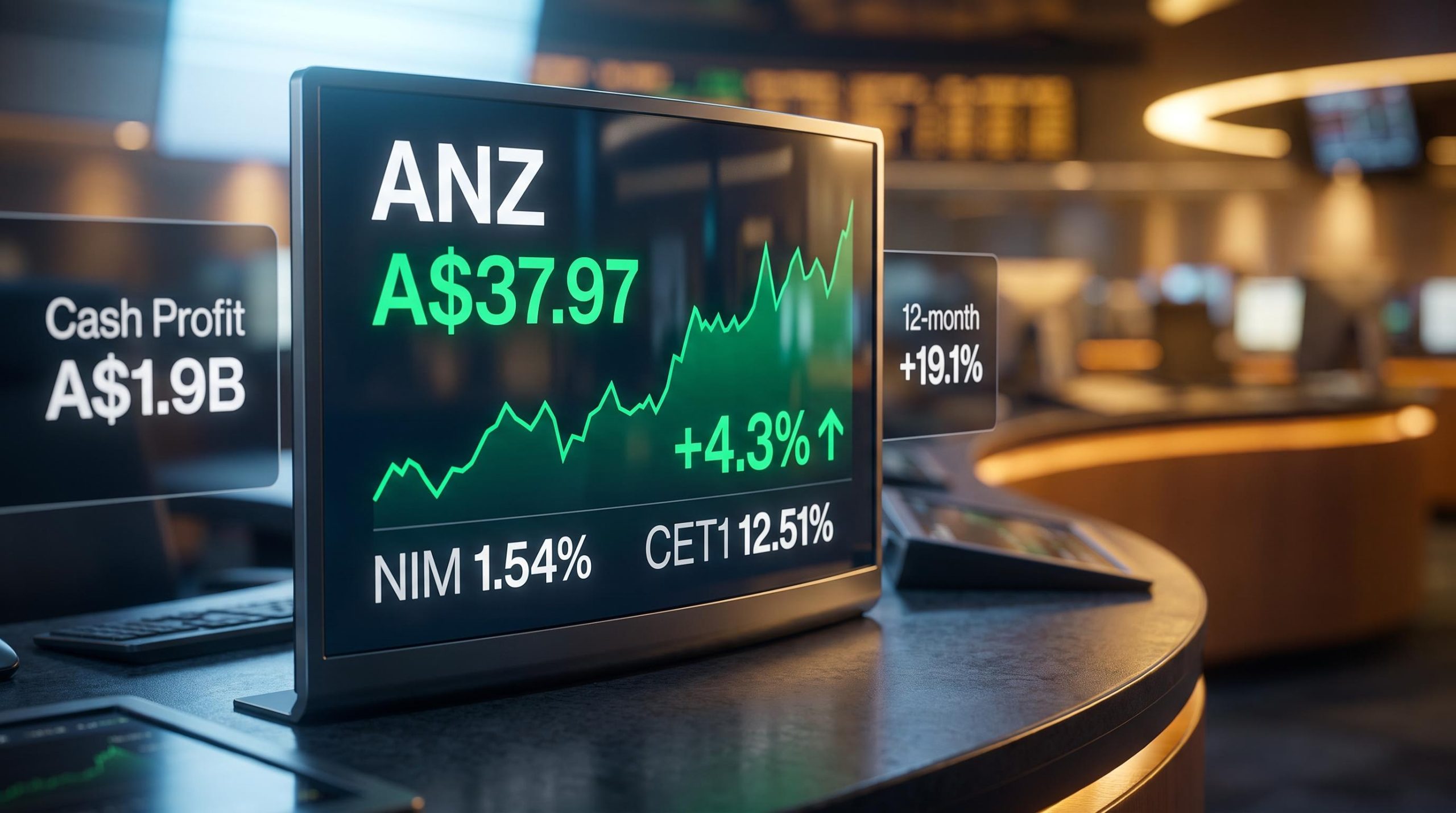 ANZ share price surges 4.3% to A$37.97 as Q3 FY26 cash profit and NIM improvement beat expectations