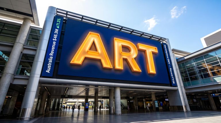 Large 'ART' sign exterior