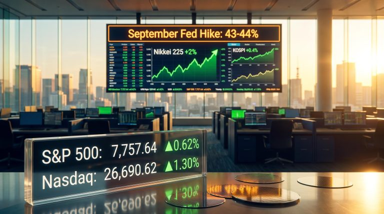 Asian semiconductor stocks rally as September Fed hike odds drop to 43-44% after July jobs report
