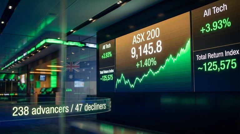 ASX 200 hits record 9,145.8 with Total Return Index at ~125,575 on 4 August 2026 all-time high