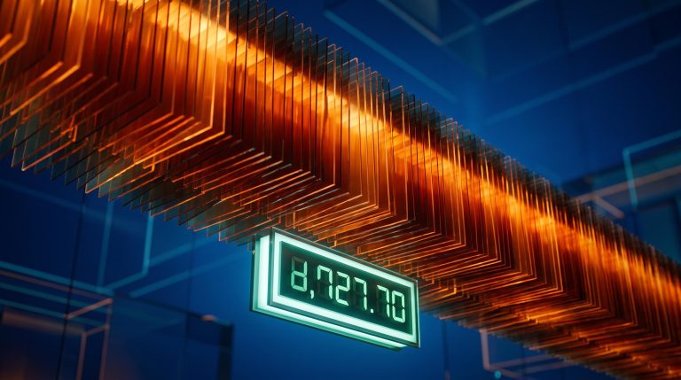 ASX 200 price at 8,727.70 pinned below glowing amber trend ribbon resistance zone — technical analysis explainer