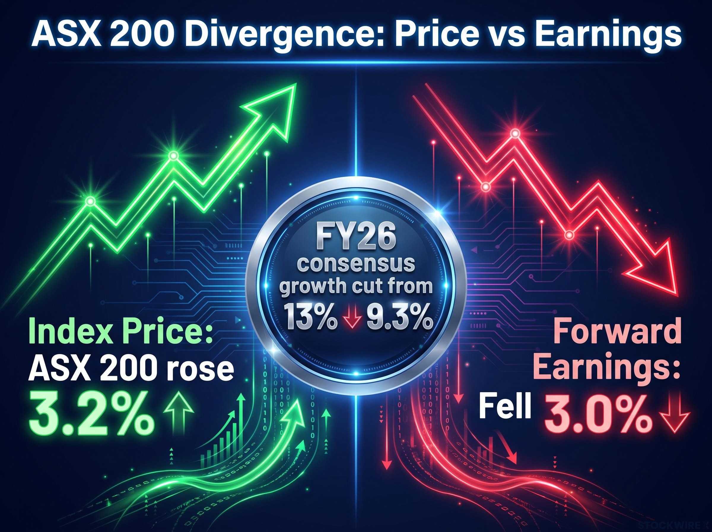 ASX 200 Divergence: Price vs Earnings