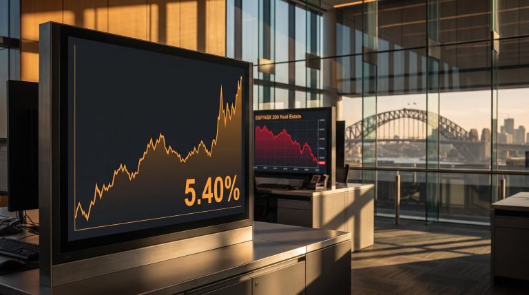 ASX Real Estate index in steep decline as Australia 10-year bond yield hits 5.40%, highest since May 2011