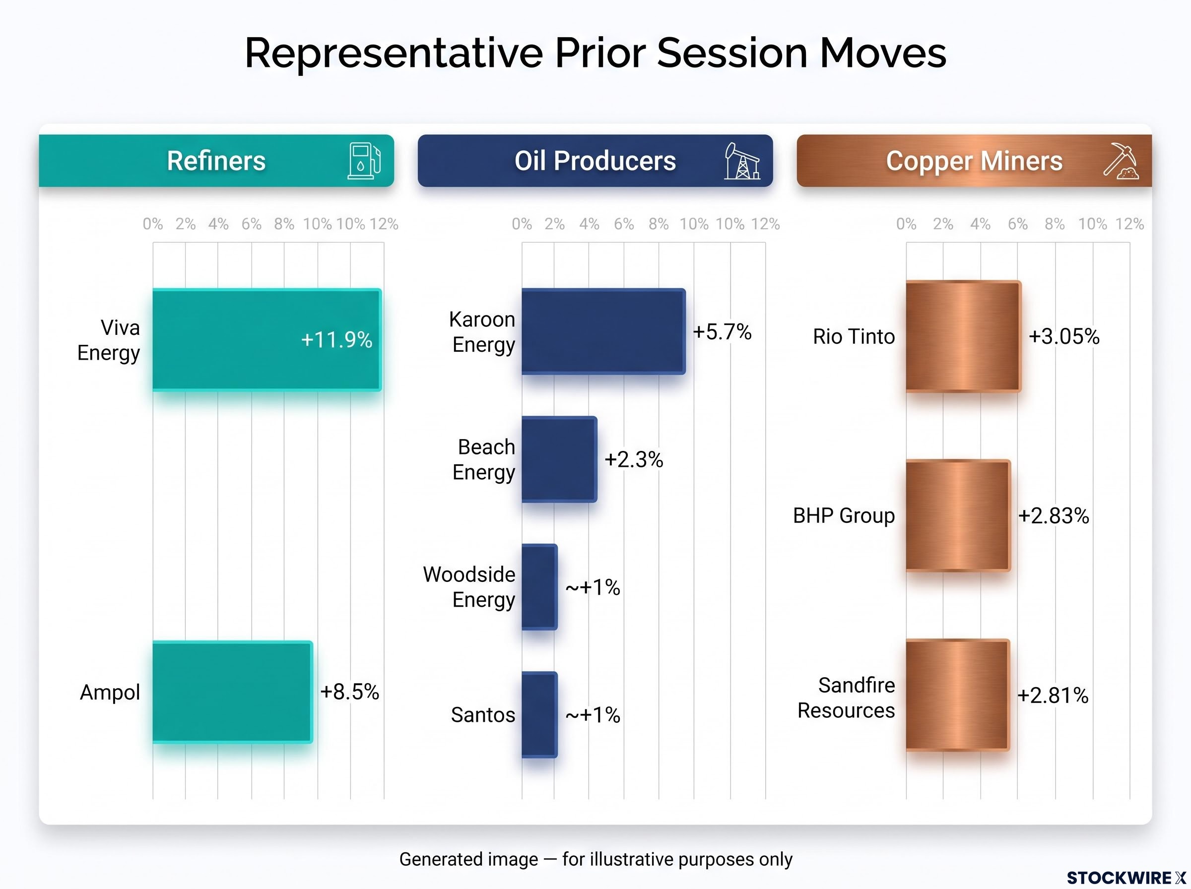 ASX Resource Stocks: Representative Prior Rally Gains