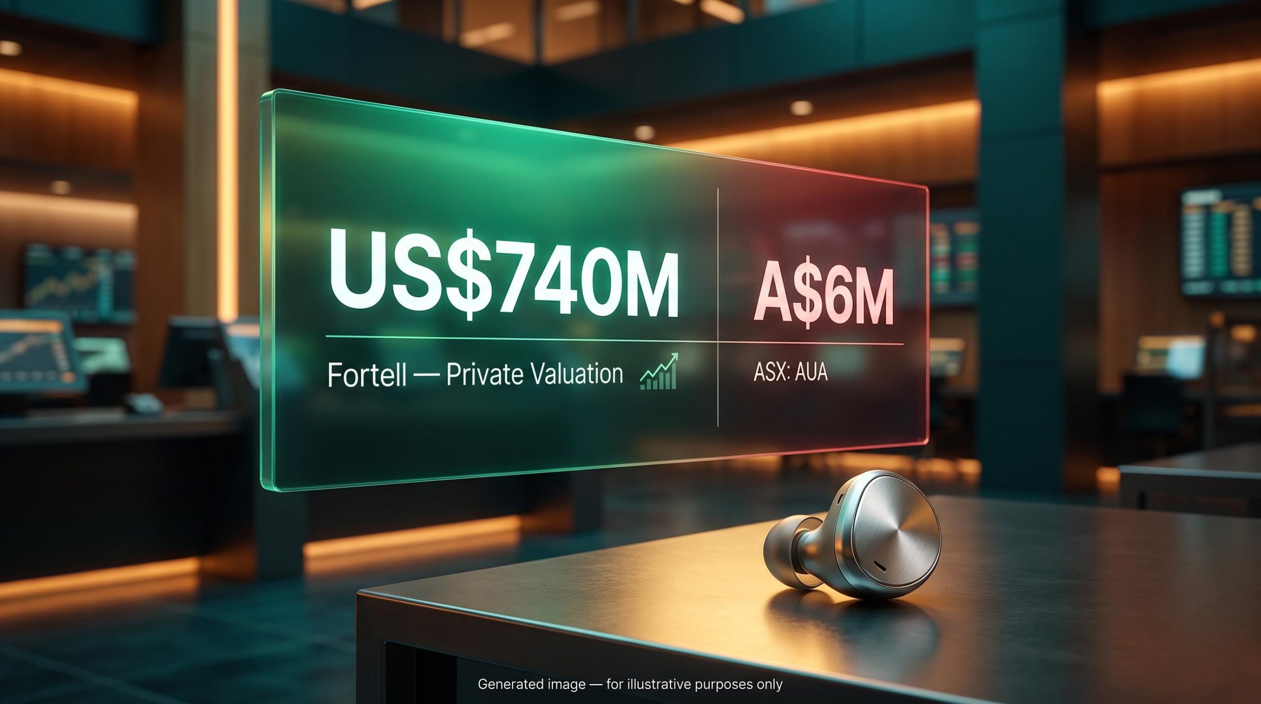 AI hearing-tech valuation gap: Fortell US$740M vs ASX-listed Audeara under A$6M on a data panel