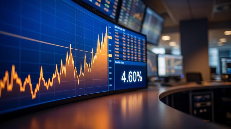 ASX volatility index chart surging on a trading screen with 4.60% RBA cash rate — options-income strategy analysis