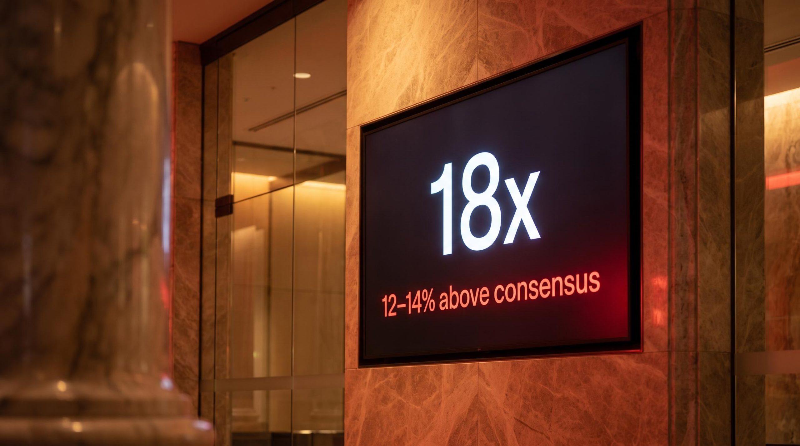 Australian bank trading screen showing 18x earnings valuation as Morgan Stanley flags loan loss risk 12–14% above consensus