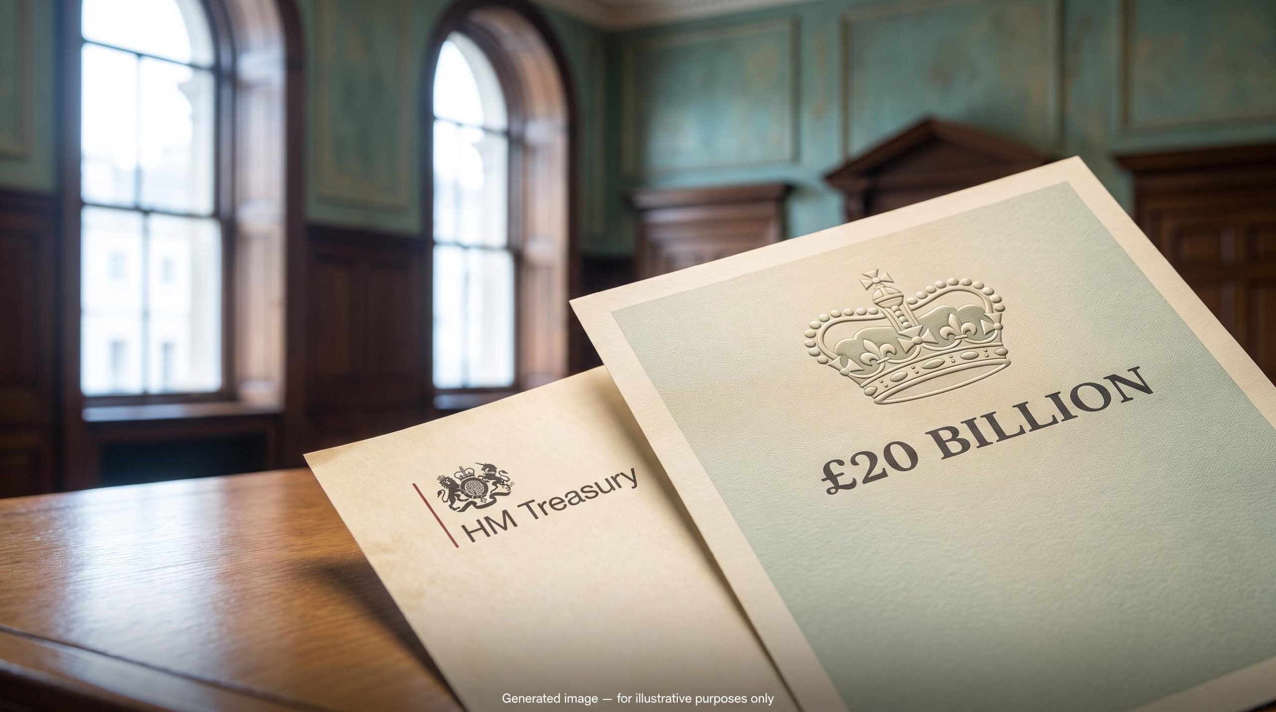 UK gilt certificate overlapping HM Treasury document on Whitehall desk — Bank of England gilt sales framework explainer