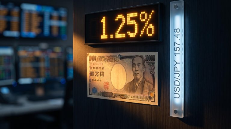 Bank of Japan yen weakness persists as policy rate hits 1.25% — USD/JPY holds near 157