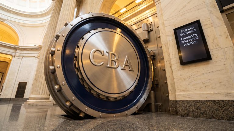 large vault with CBA emblem