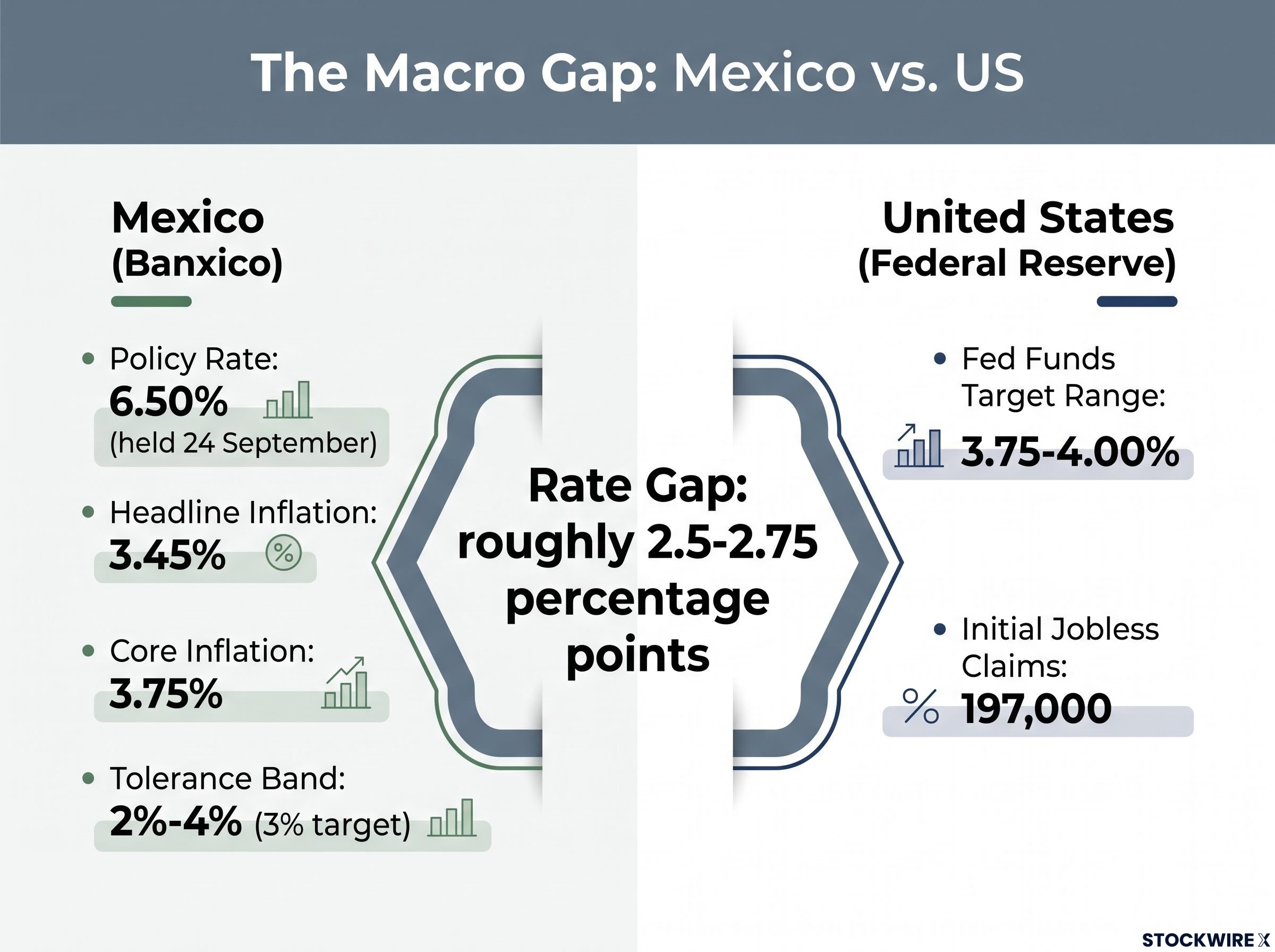 US vs. Mexico Macro Gap: September Metrics