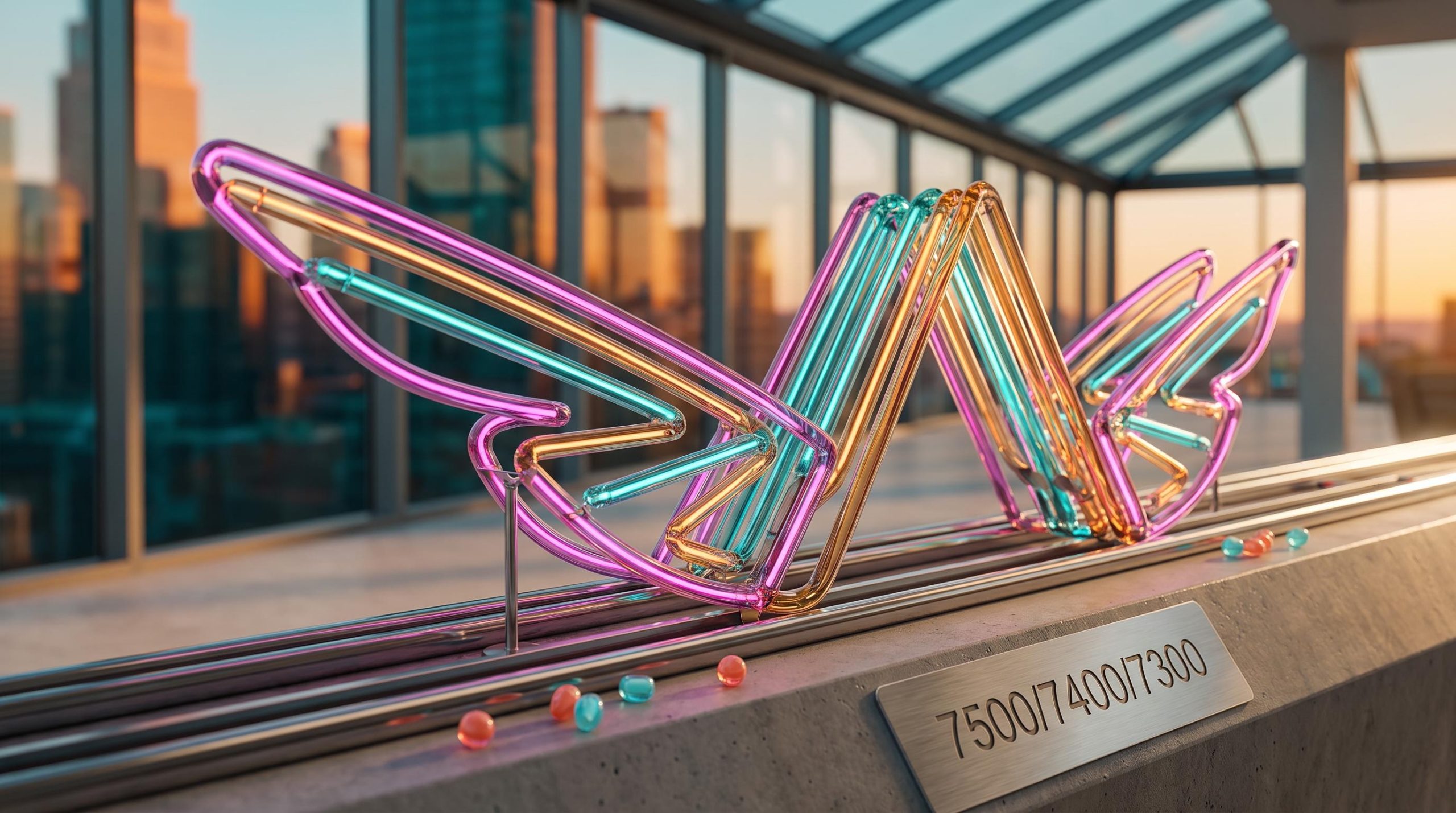 Glass butterfly payoff sculpture with a shifted wing, illustrating bearish option spread adjustments for SPX put butterflies