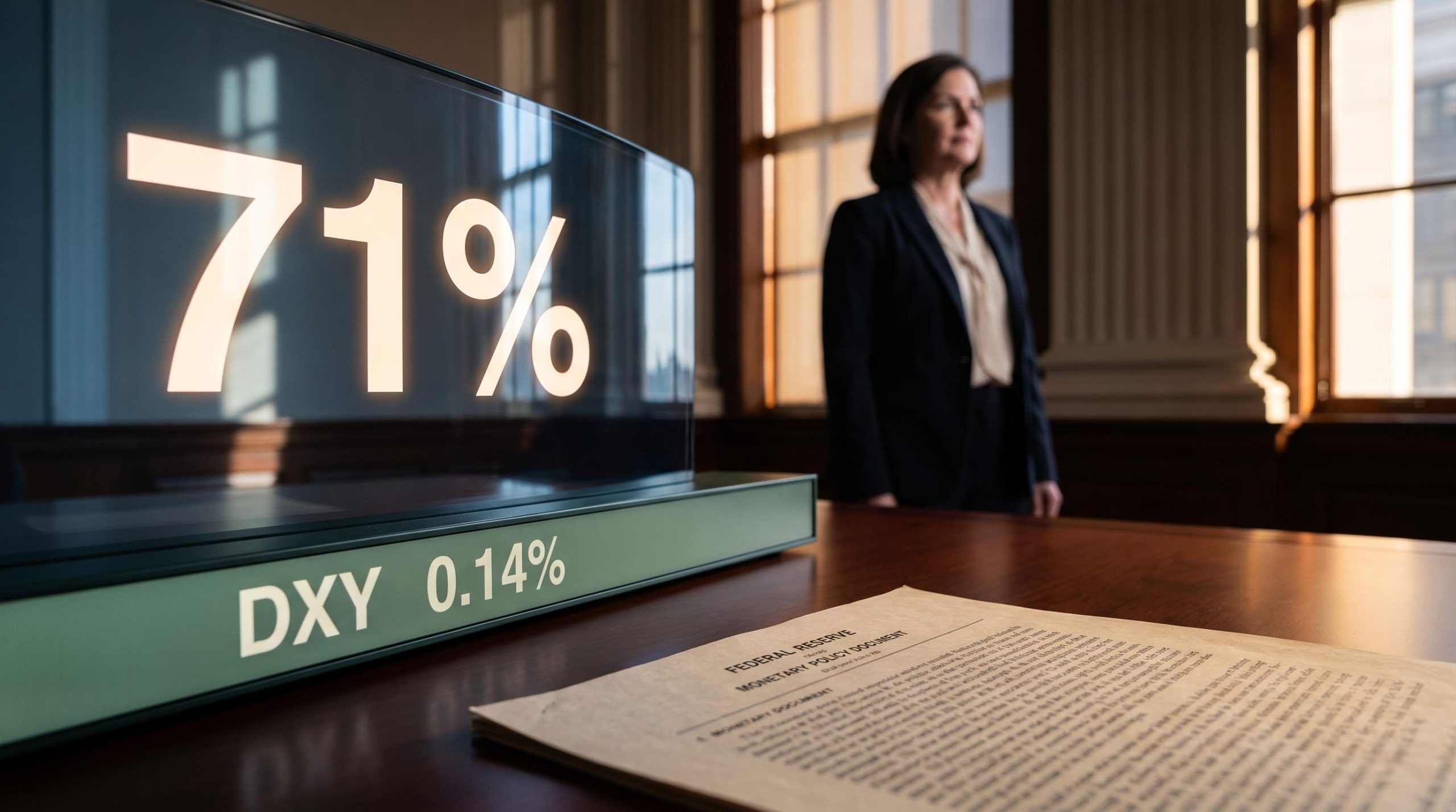 Beth Hammack Cleveland Fed speech scores 7.4 hawkish as DXY barely moves 0.14% with October hike at 71%
