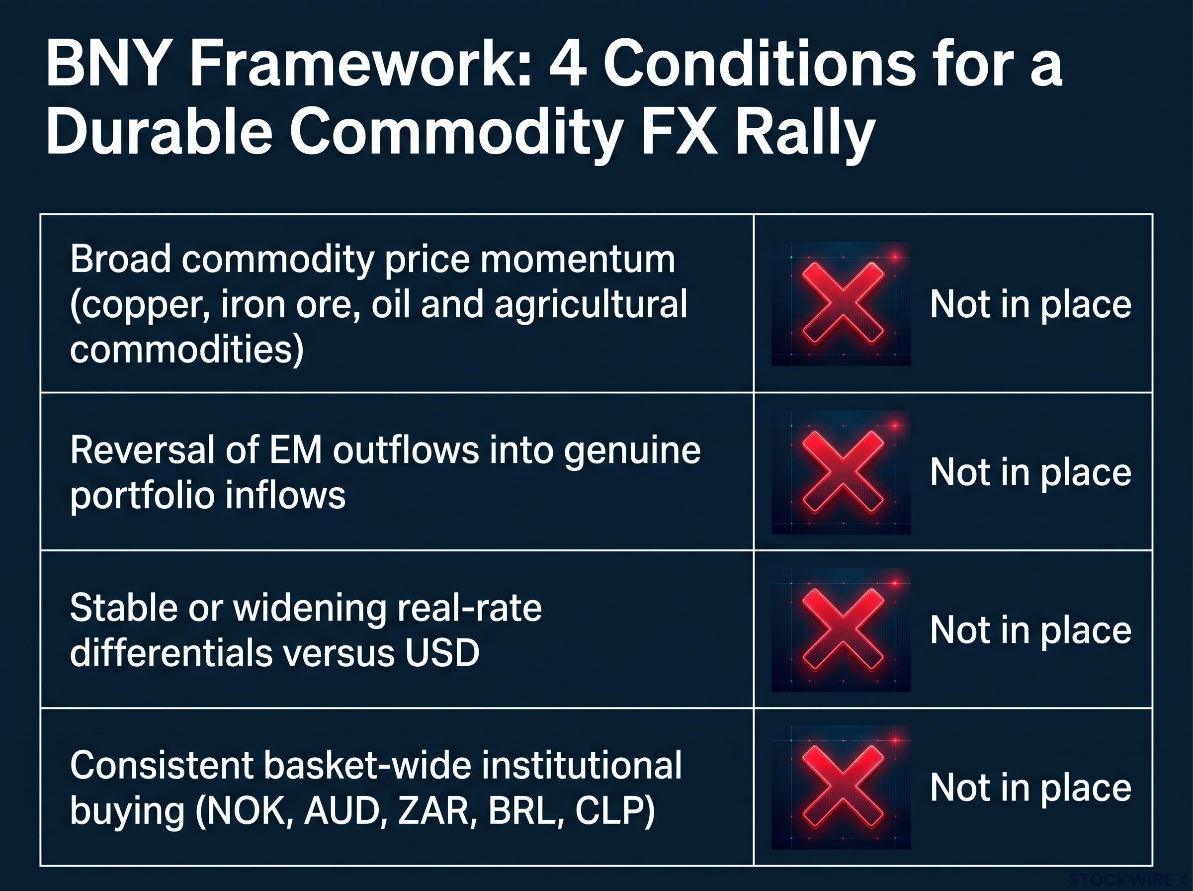 BNY Framework: The 4 Conditions for a Durable Commodity FX Rally