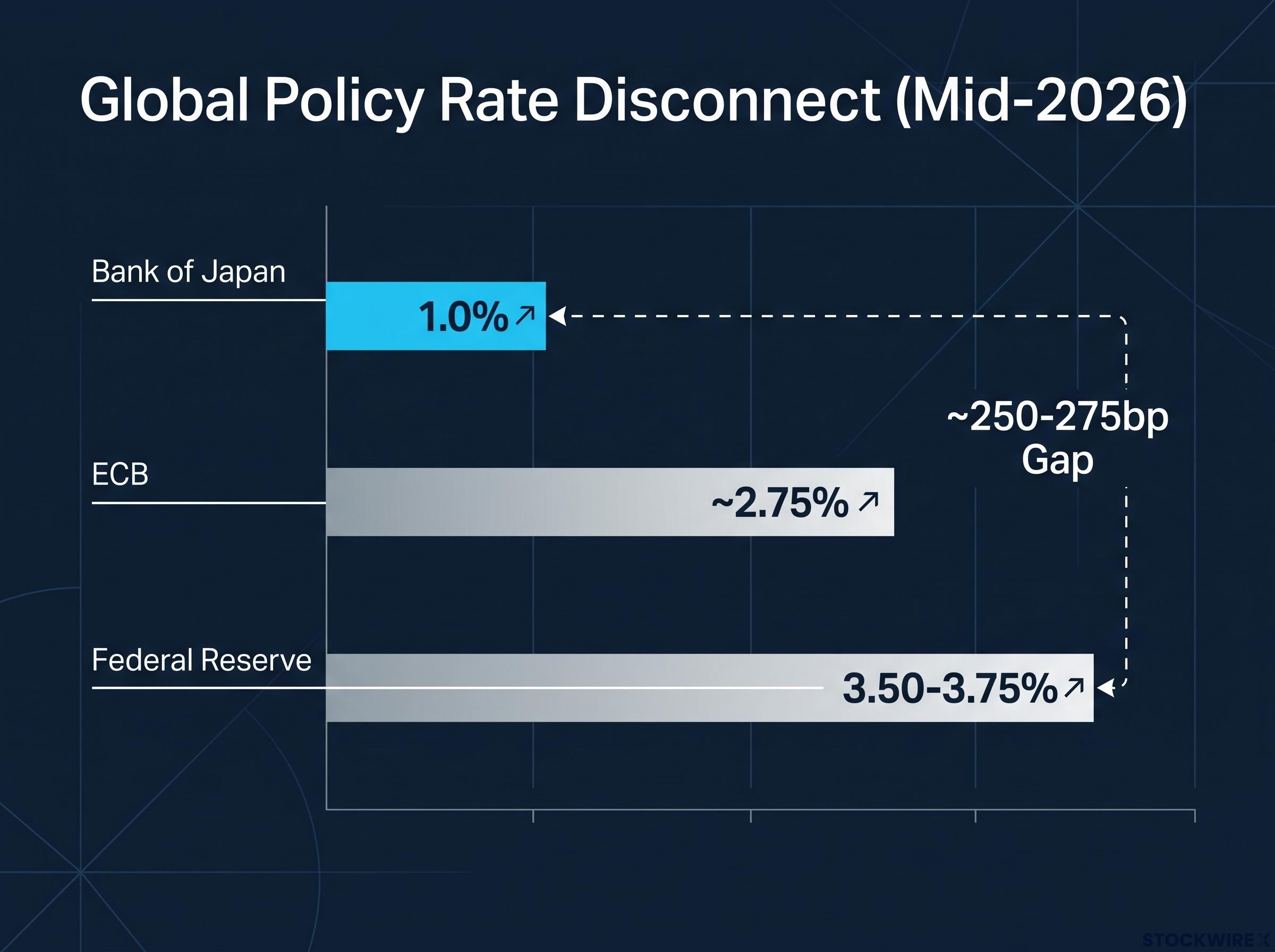 Global Policy Rate Disconnect (Mid-2026)