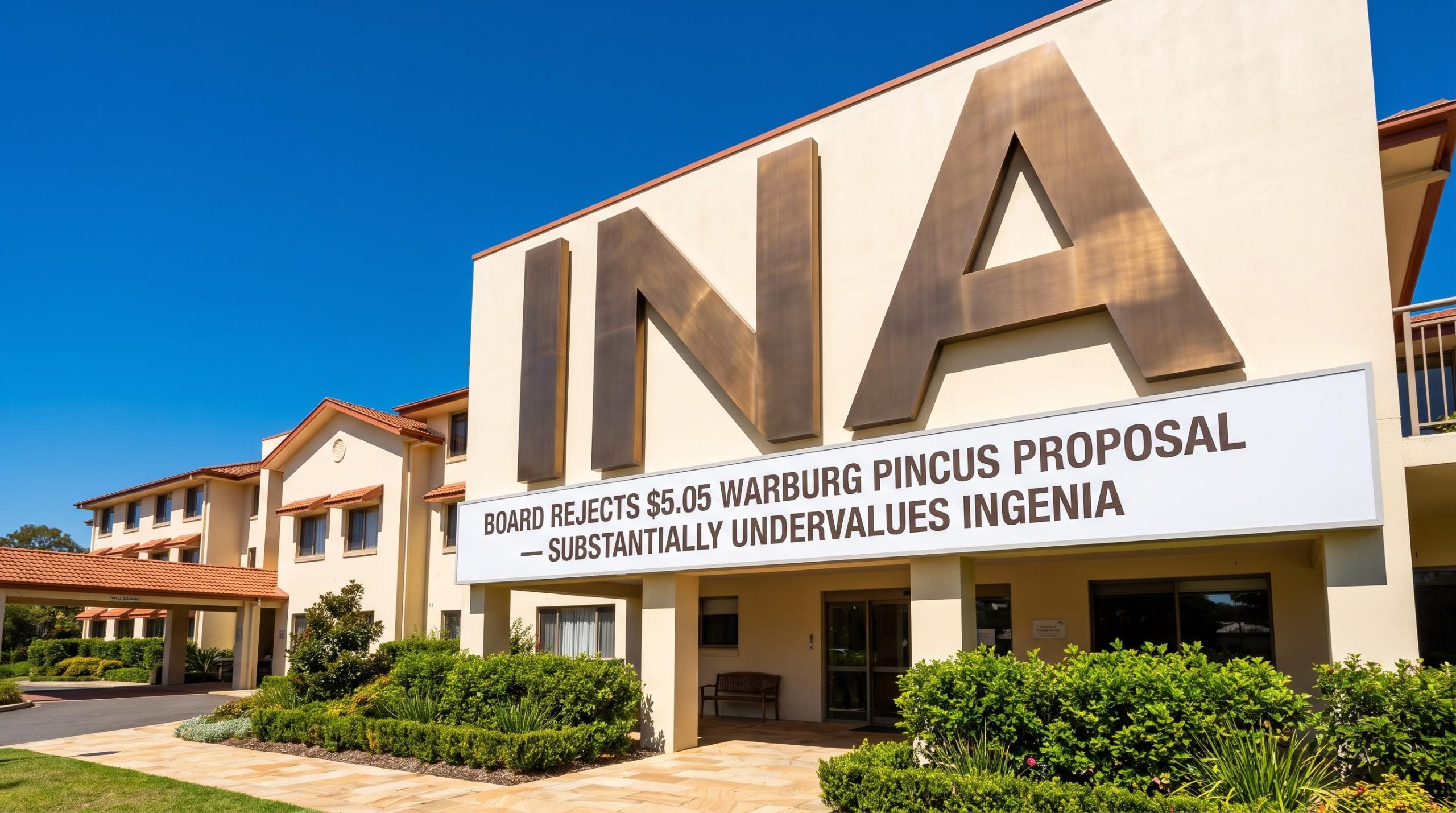 large INGA sign on building