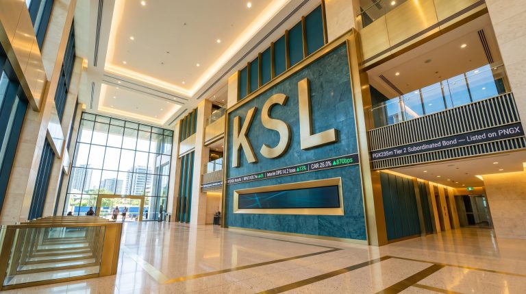 Modern lobby with large letters