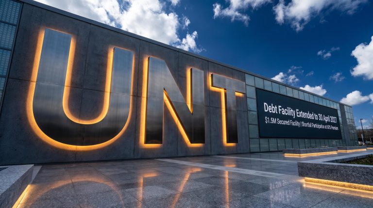 large letters on building