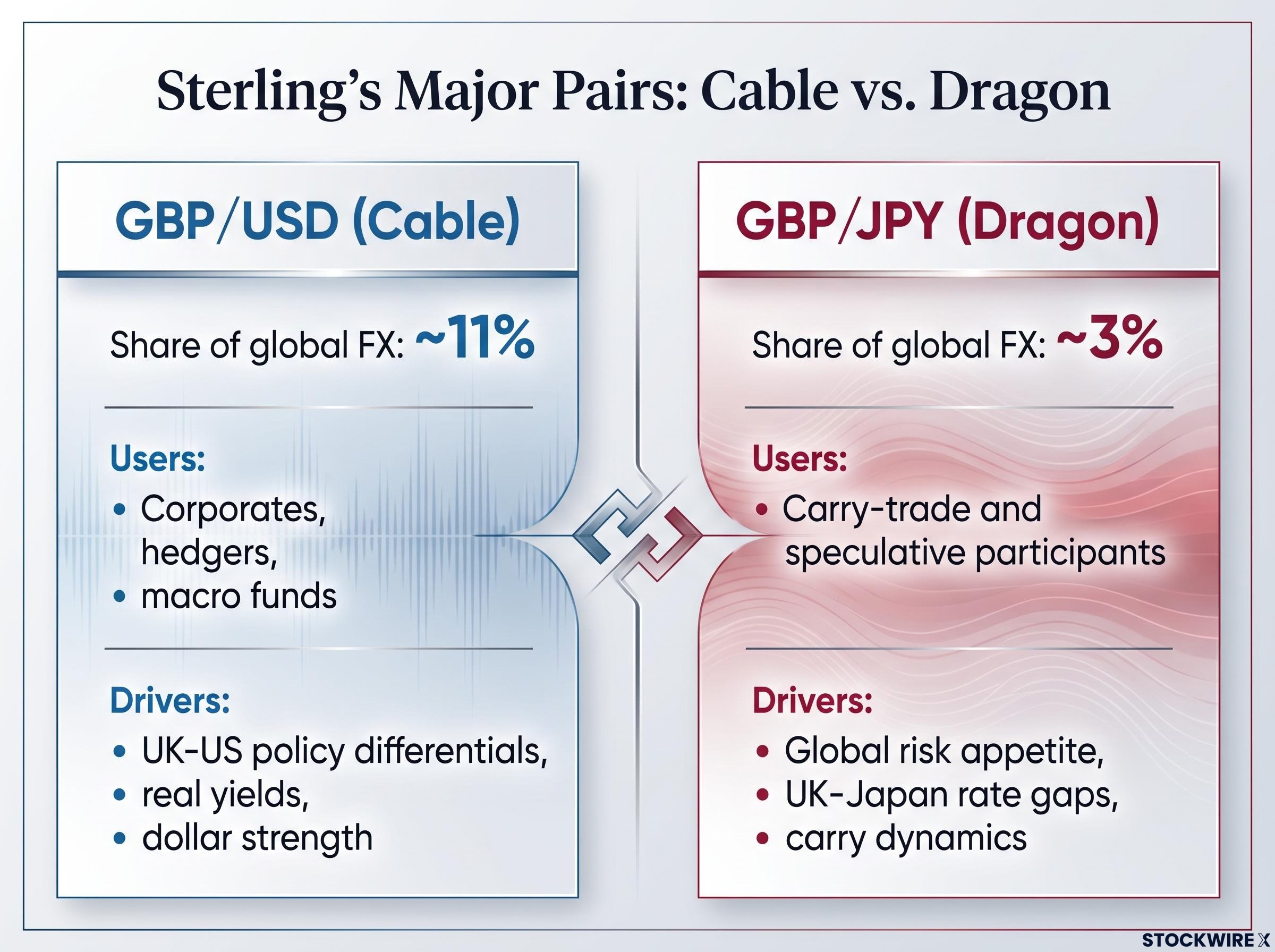 Cable vs. Dragon: The Two Major Sterling Pairs
