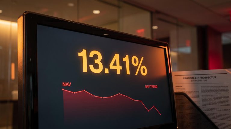 Financial screen showing 13.41% yield with red NAV decline — why Canadian utility ETFs are struggling