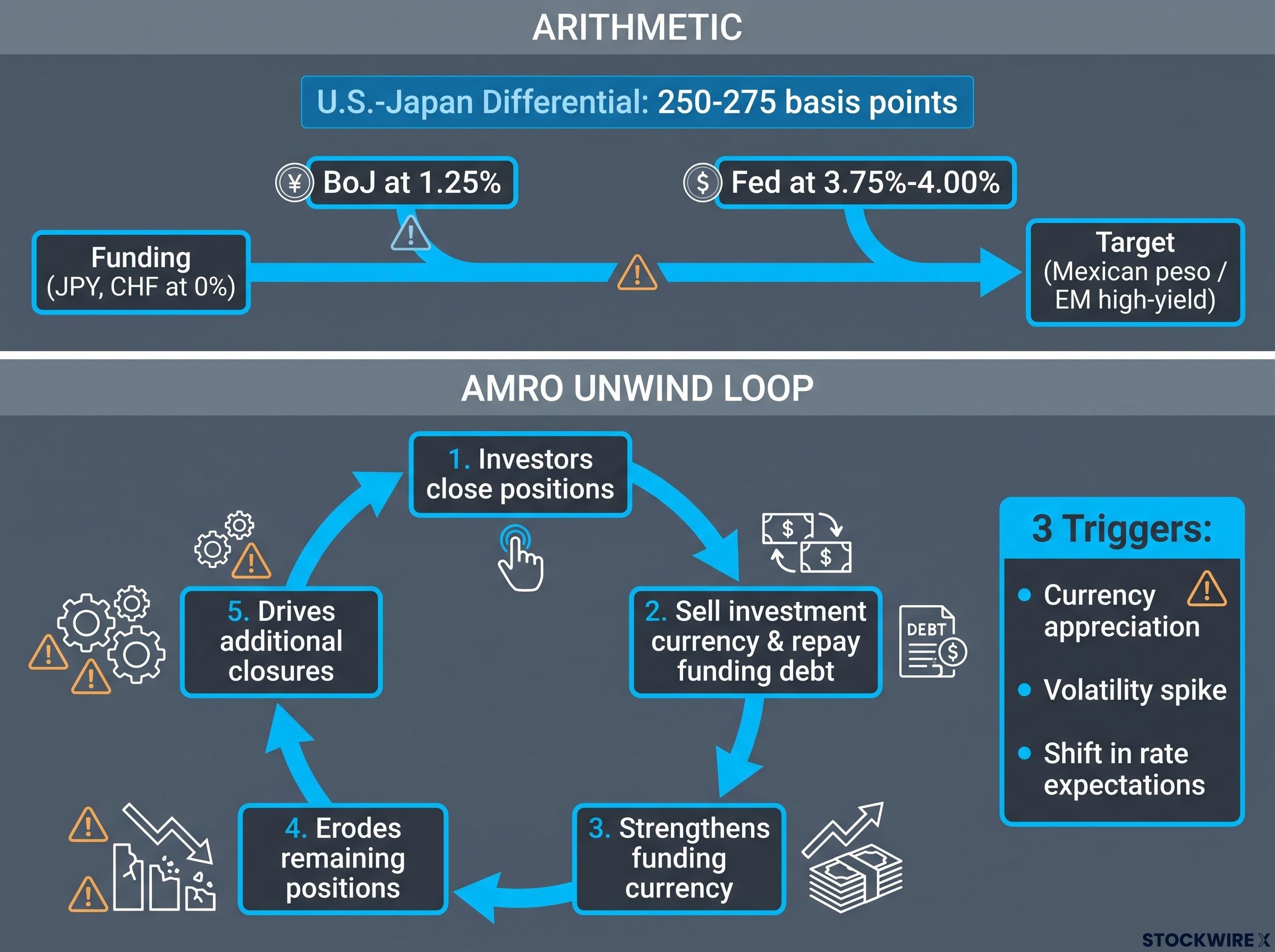 Carry Trade Mechanics & The AMRO Unwind Loop