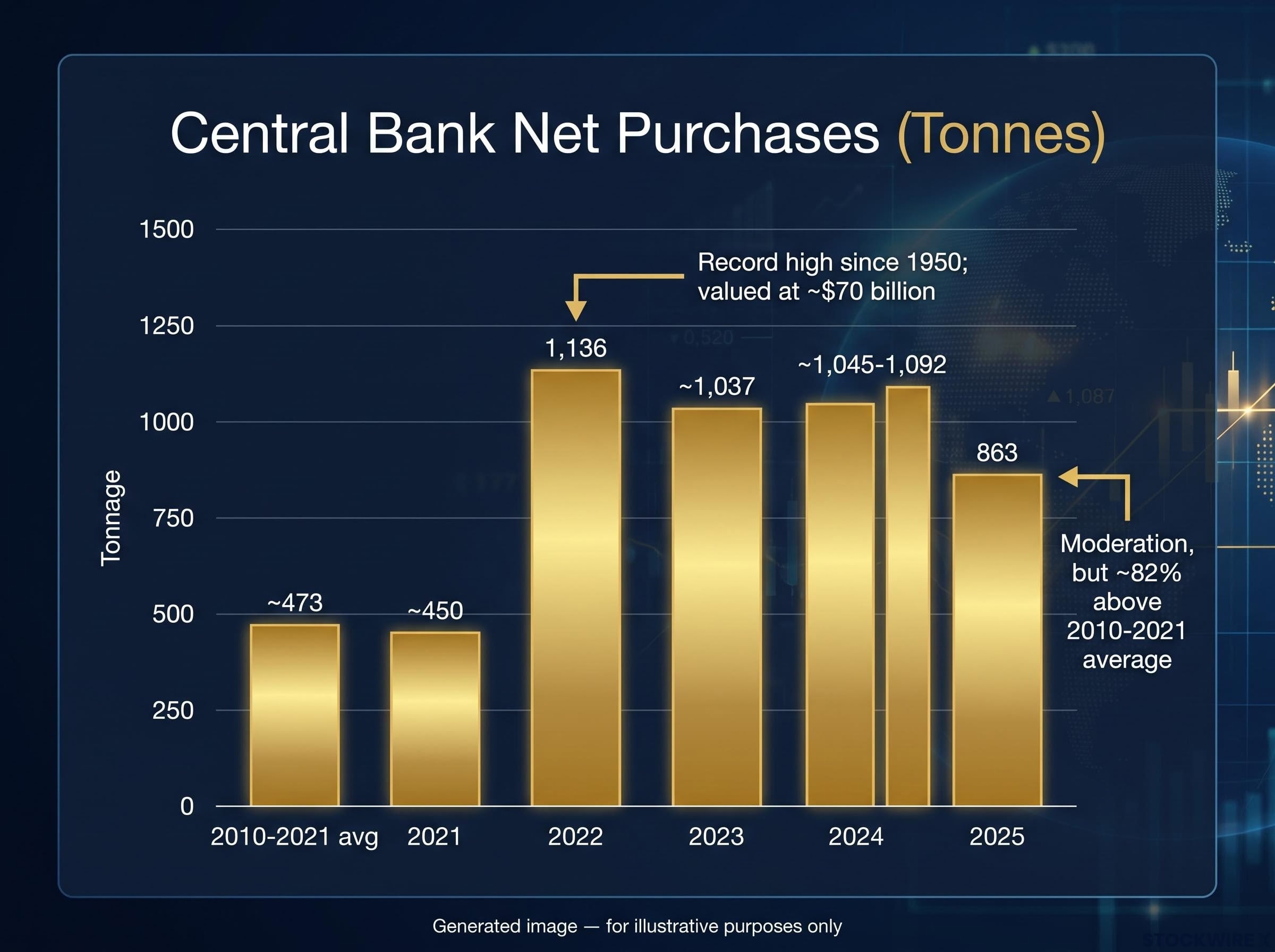 Central Bank Net Purchases (Tonnes)