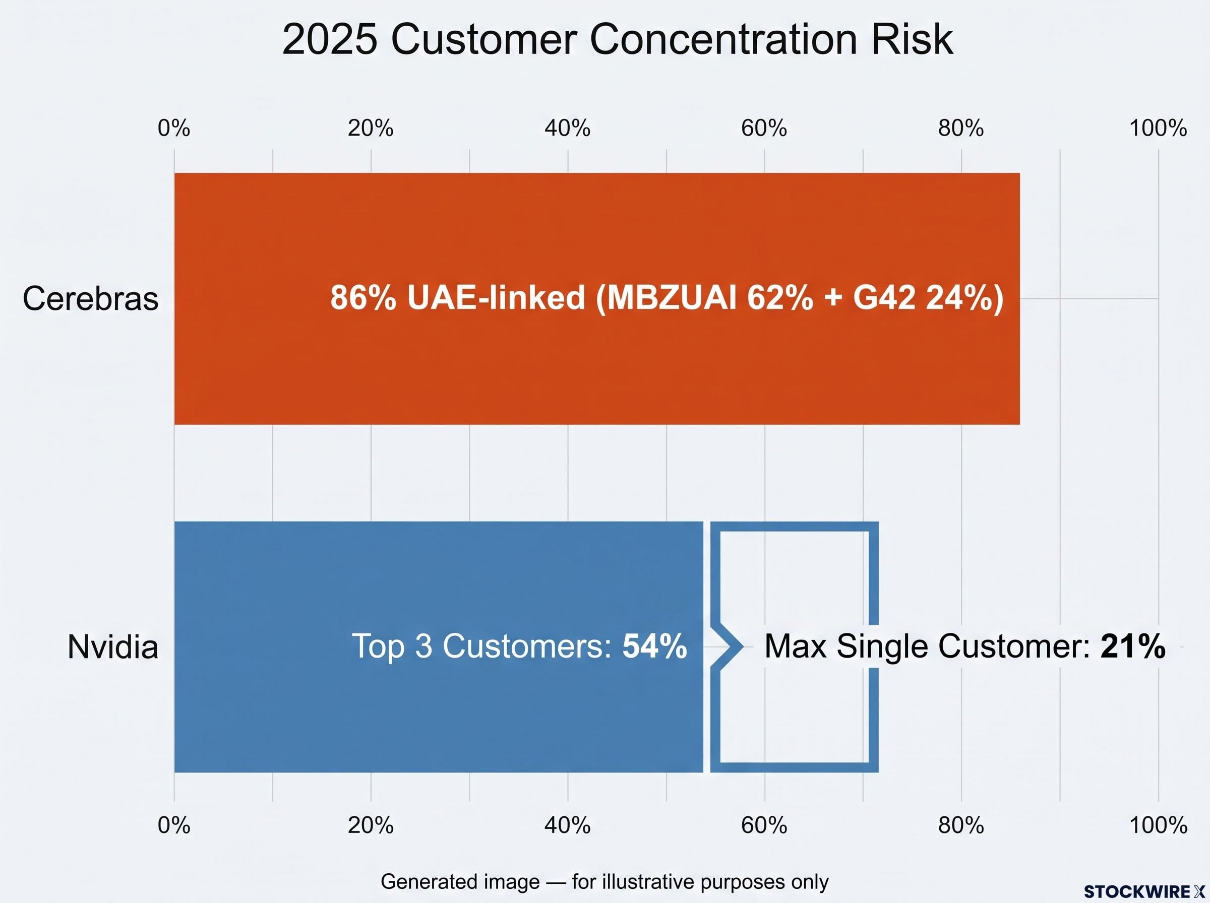 Customer Revenue Concentration: Cerebras vs. Nvidia