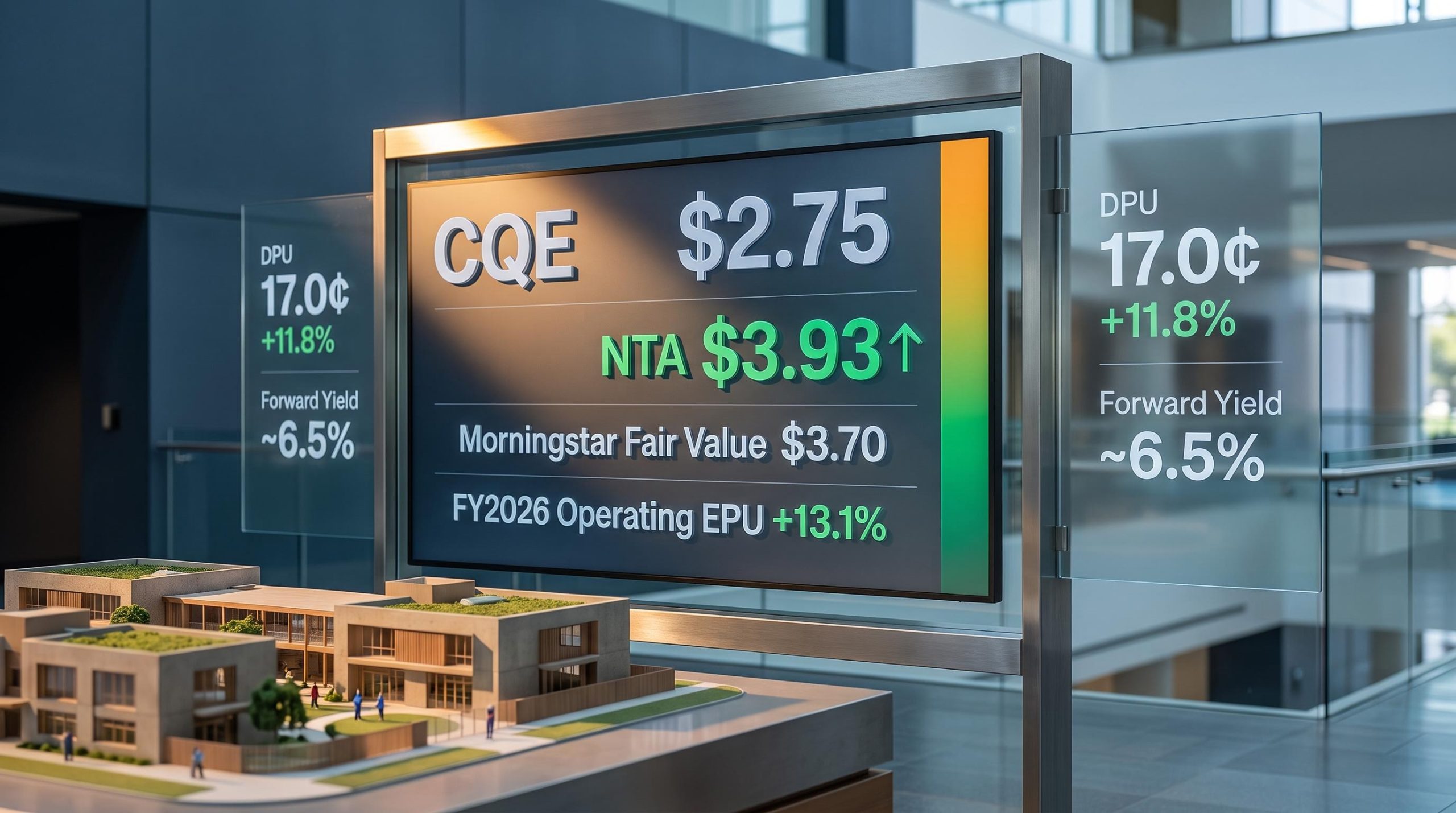 Charter Hall Social Infrastructure REIT CQE valuation gap: $2.75 unit price vs $3.93 NTA after FY2026 13.1% earnings growth