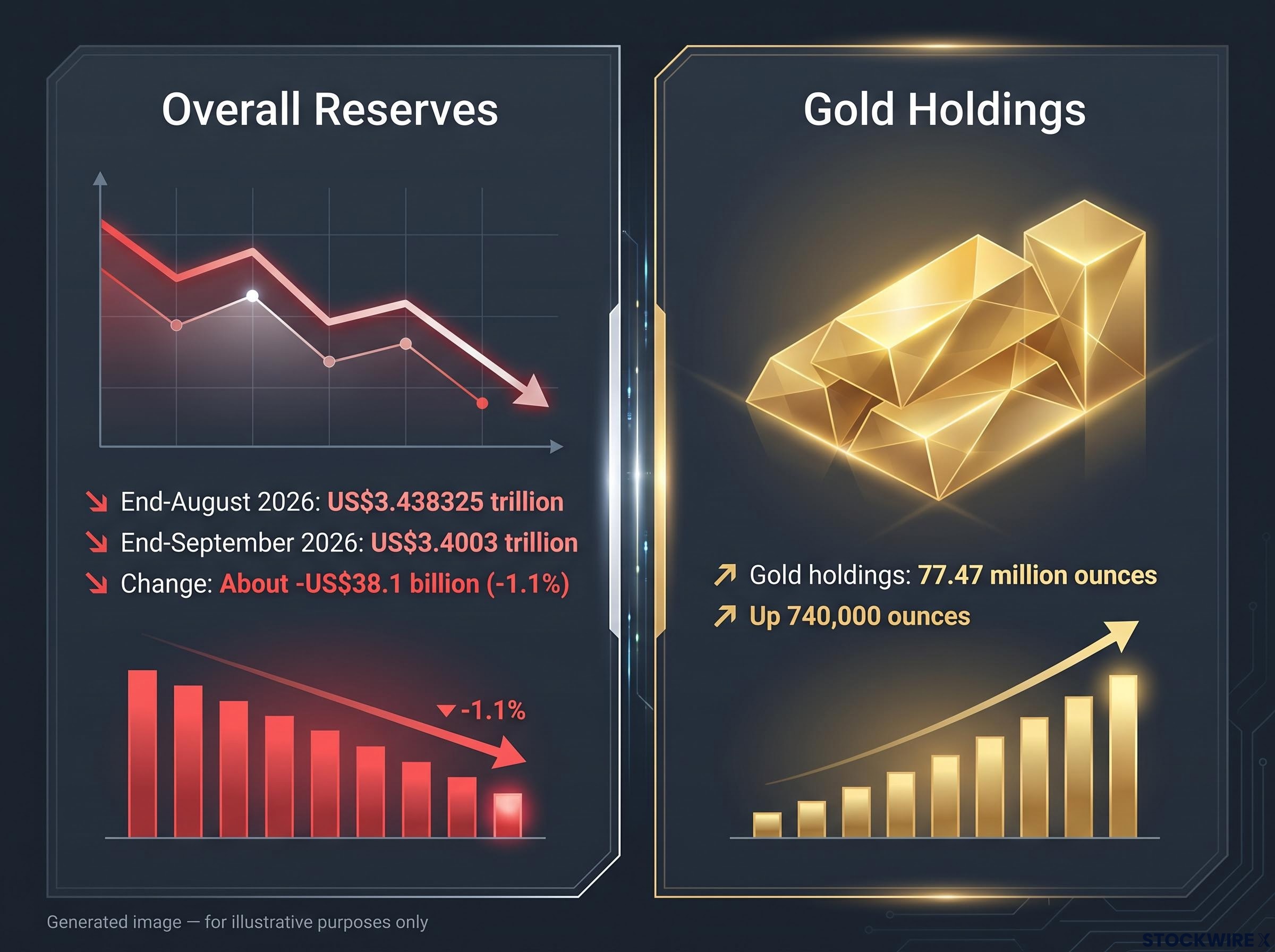September 2026: FX Reserves vs Gold Holdings