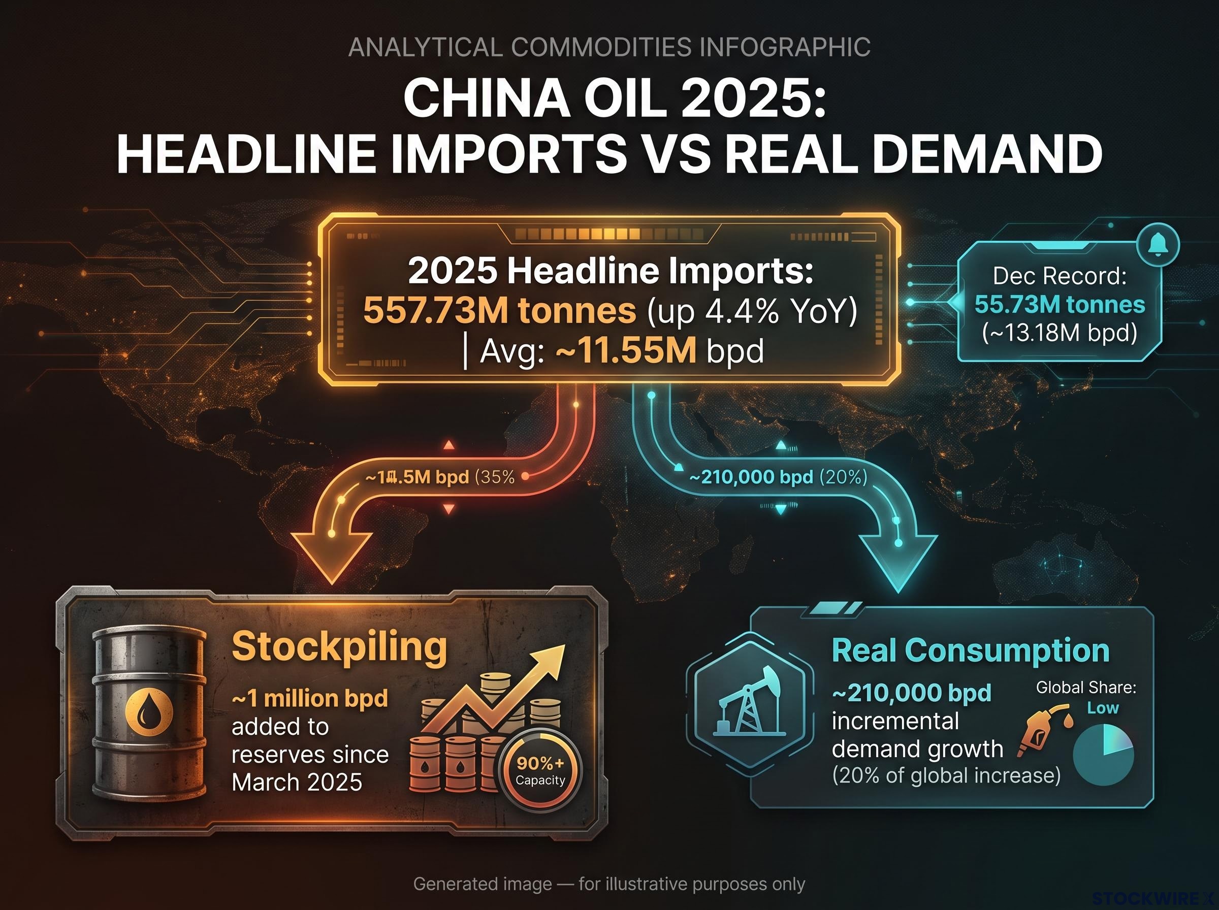 China's 2025 Oil Imports: Stockpiling vs Real Consumption