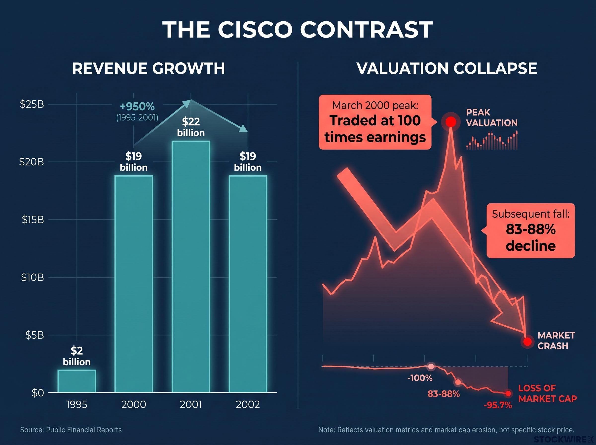 The Cisco Contrast: Business Growth vs. Stock Collapse