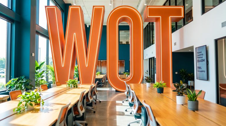 large letters in office