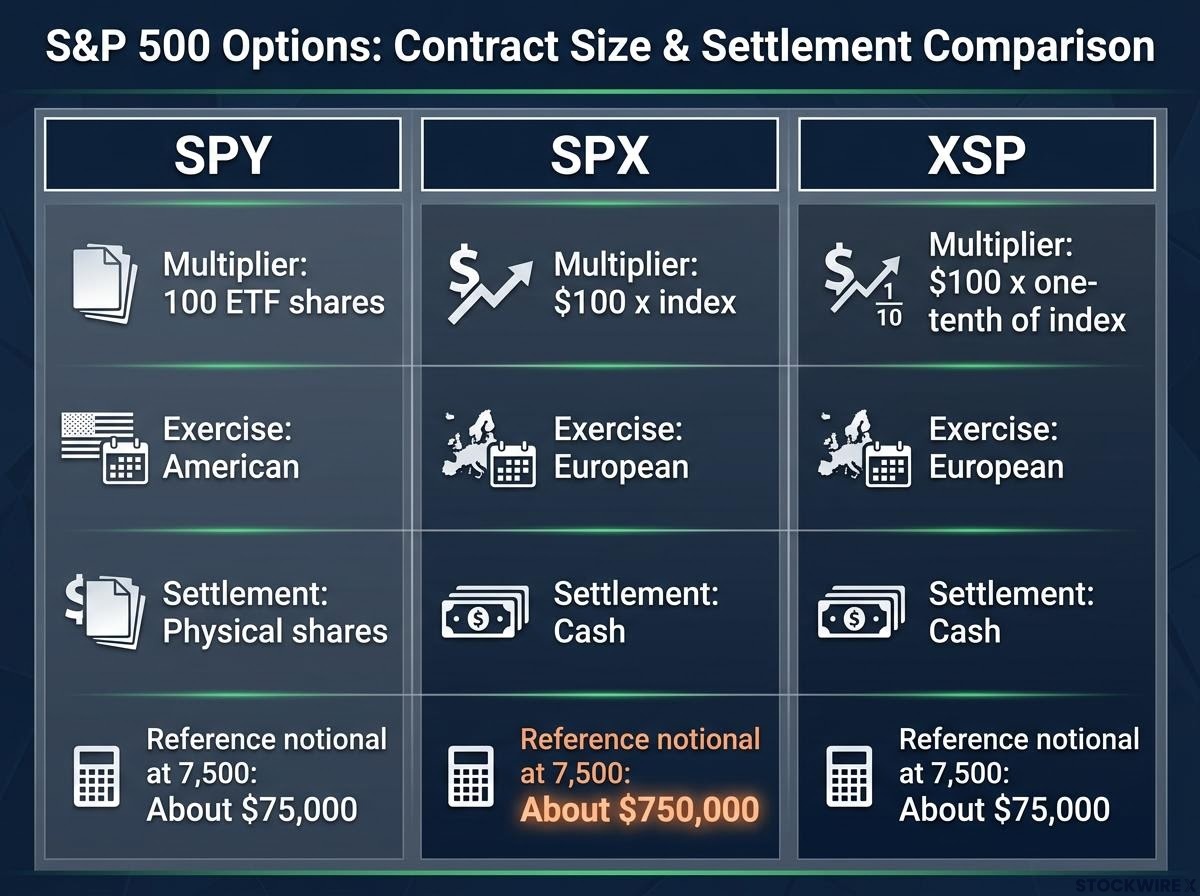 S&P 500 Options Size and Settlement Breakdown