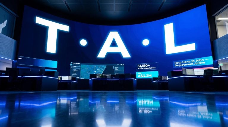 large screen in control room
