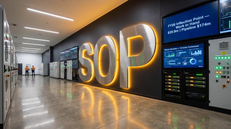 Large SOP letters on wall